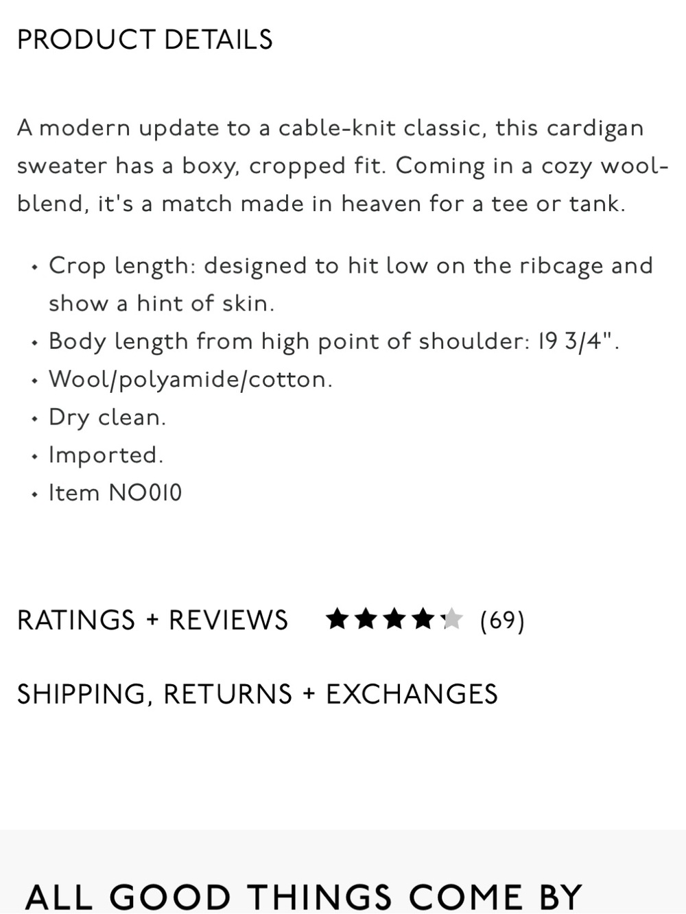 Madewell Cropped Cardigan - Picture 12 of 12